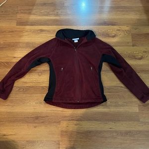 Women's zip up Columbia fleece sweatshirt